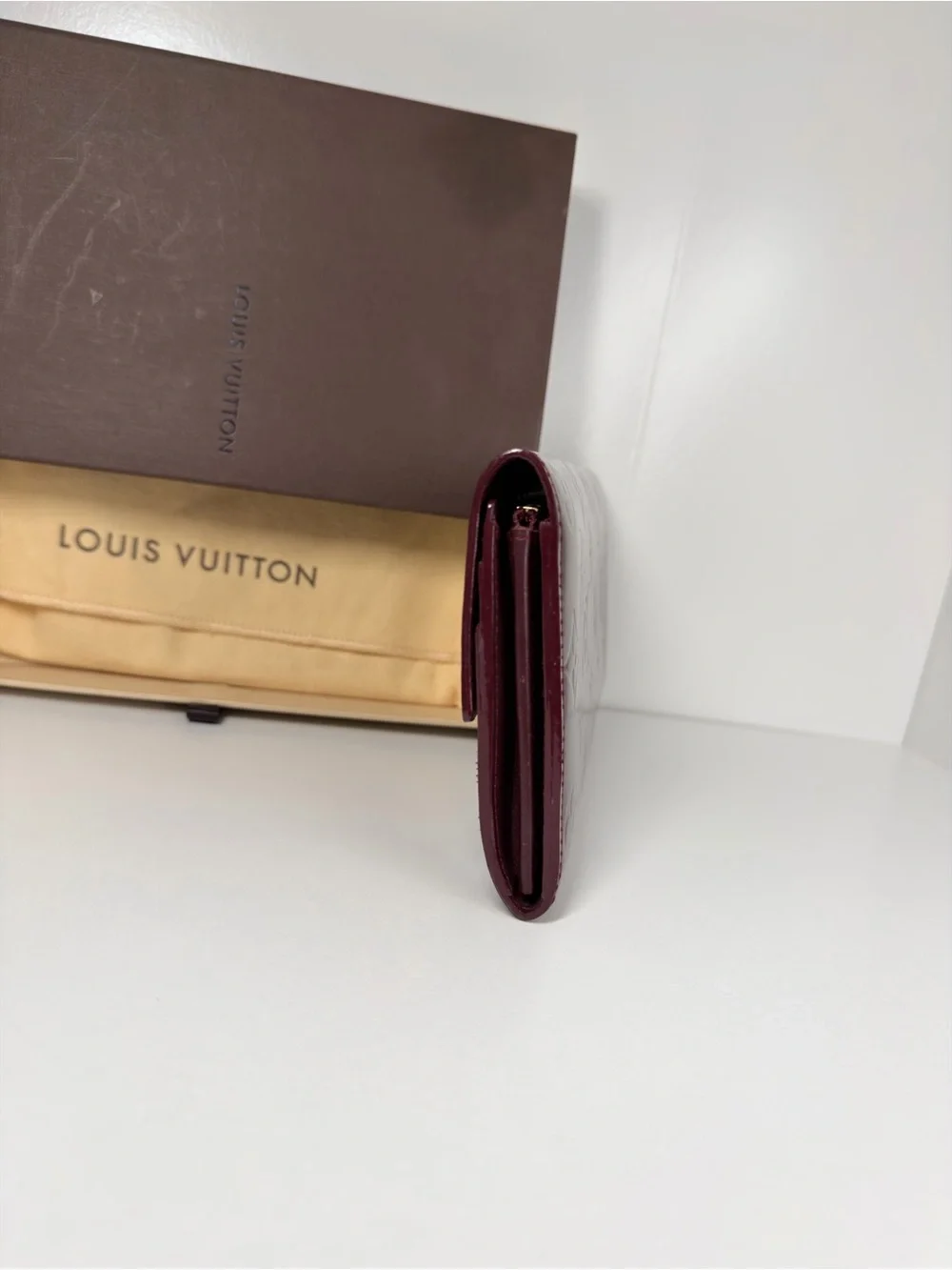 Louis Vuitton Vernis Sarah Wallet Amarante w/ Box & Dust Bag